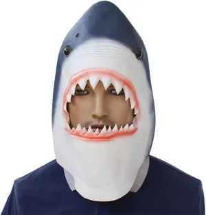 Fish Head Cover Festival Party Costume Performer Prop Animal Head nuclear personality Mask (Shark Head) Latex Shark Mask Halloween Novelty 