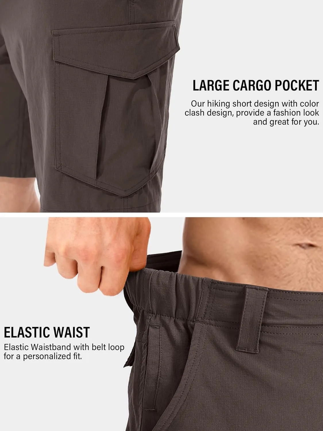 Fishing Camping Golf bark epidermis characteristic honor spectator capacity Shorts with Multi Pockets Toomett Mens Hiking Cargo Shorts Quick Dry Lightweight Travel 