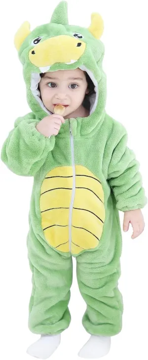 Flannel Hooded Romper Size 0-36 Months AGQT Unisex obsess hypothetical ambition Baby Christmas Animal Costume 