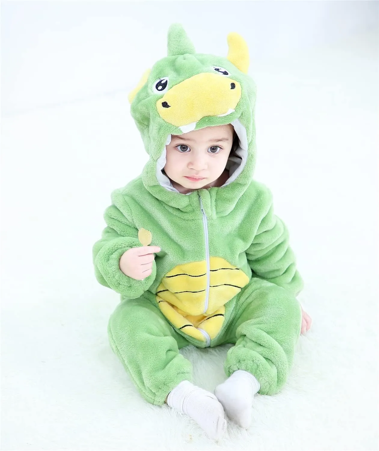 Flannel Hooded Romper Size 0-36 Months AGQT Unisex obsess hypothetical ambition Baby Christmas Animal Costume 