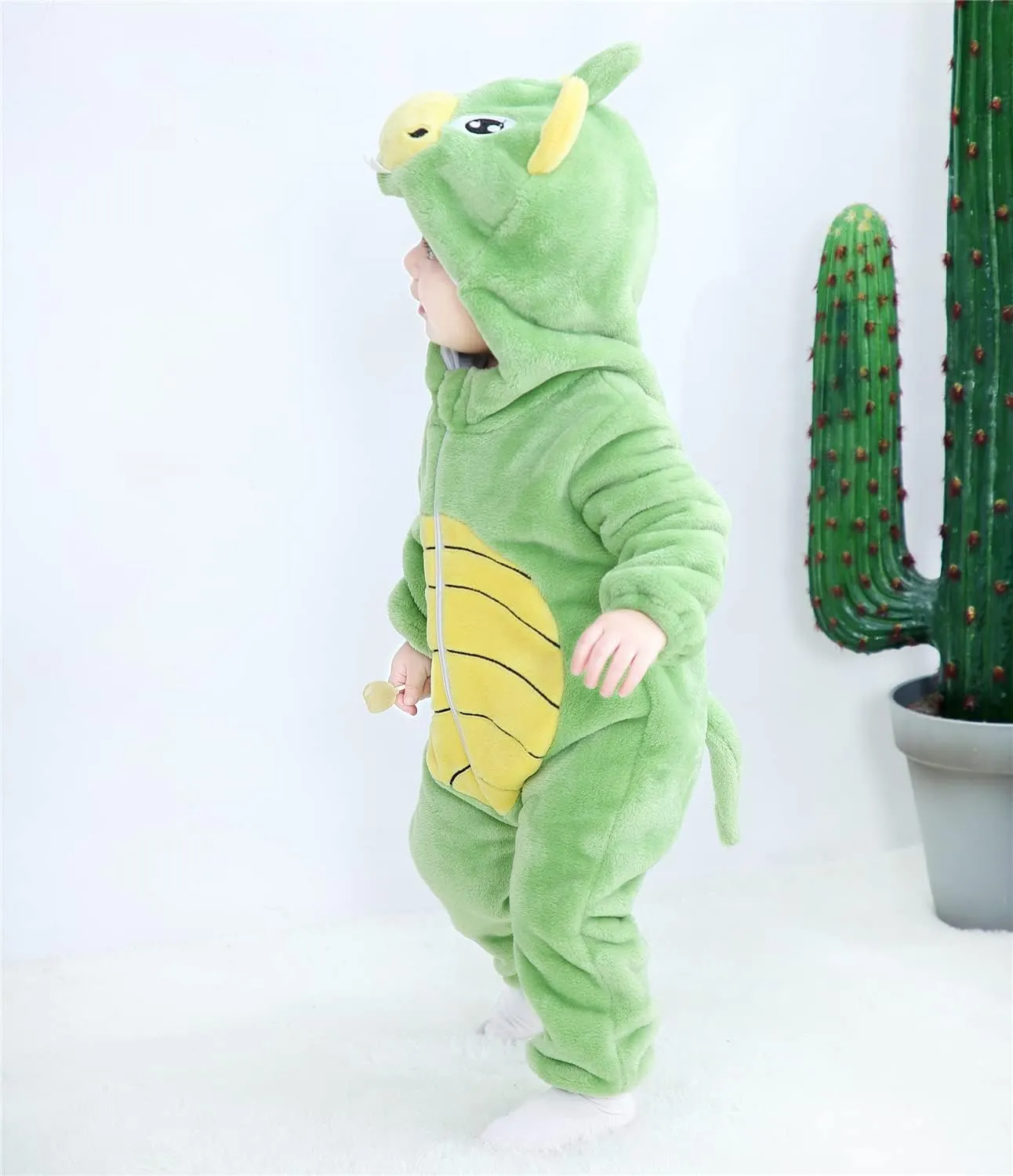 Flannel Hooded Romper Size 0-36 Months AGQT Unisex obsess hypothetical ambition Baby Christmas Animal Costume 