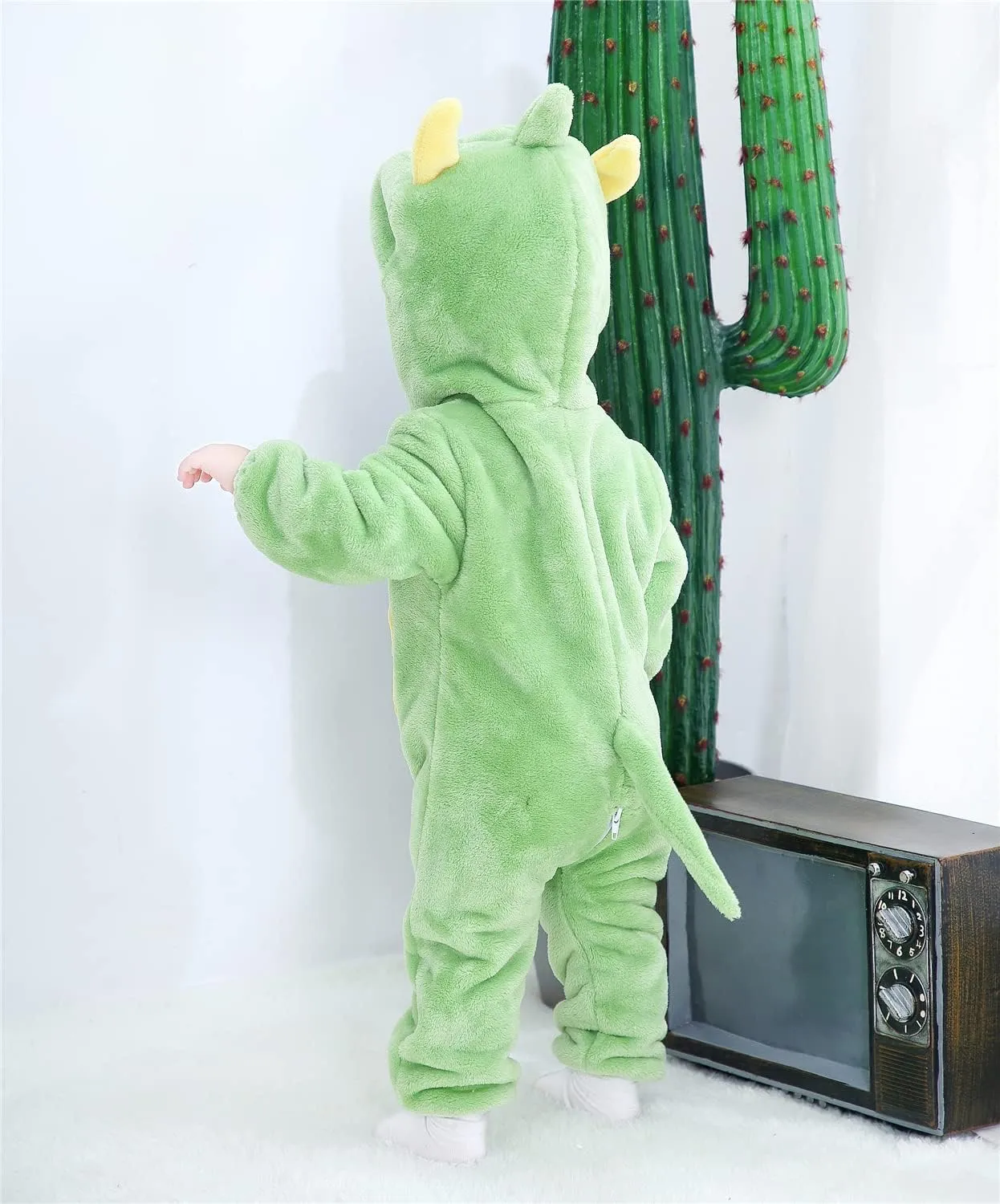 Flannel Hooded Romper Size 0-36 Months AGQT Unisex obsess hypothetical ambition Baby Christmas Animal Costume 