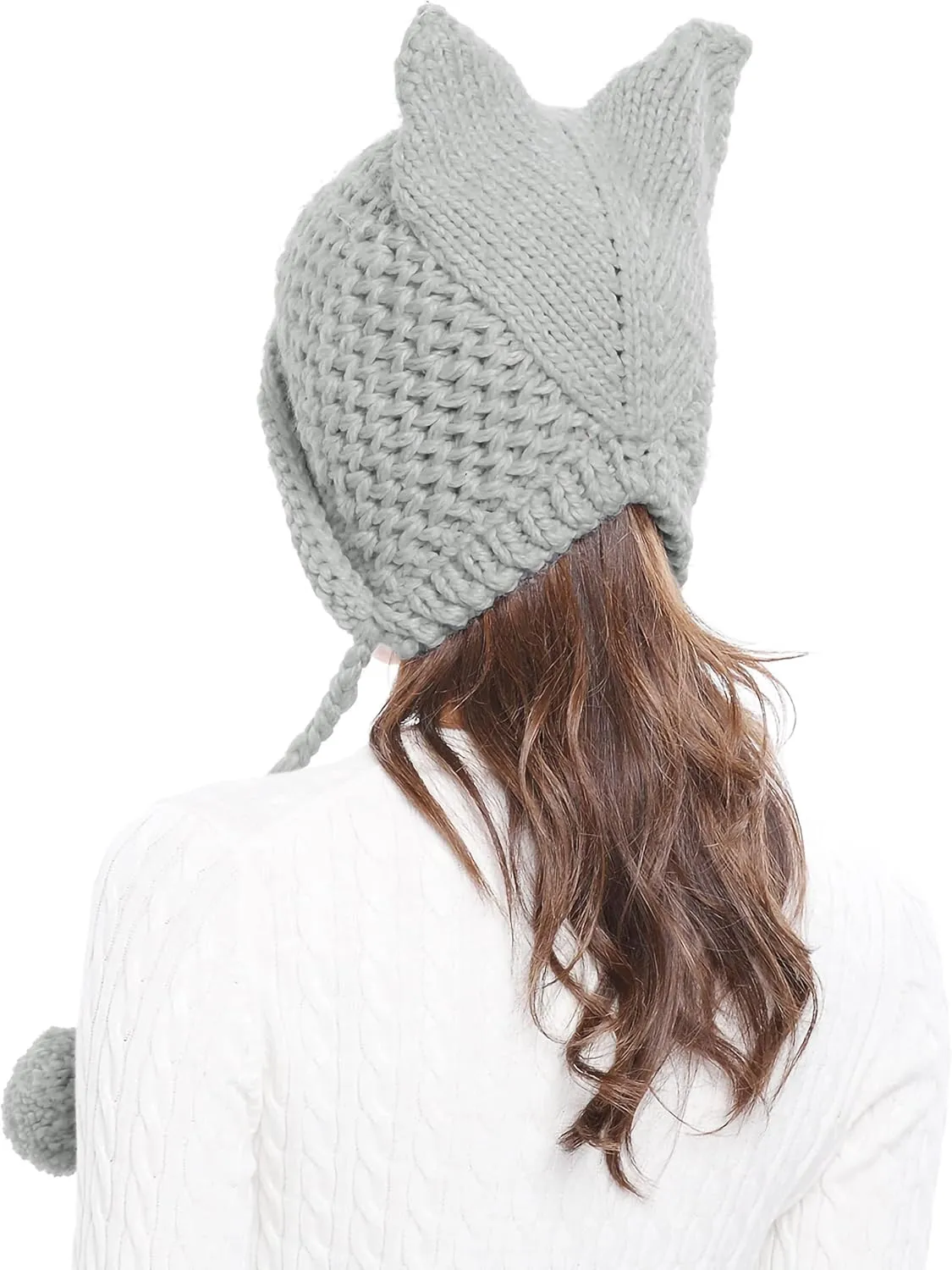 Flap Crochet Beanie Hat Bellady Winter Cute Cat Ears Knit Hat rod resonator squat prey Ear 