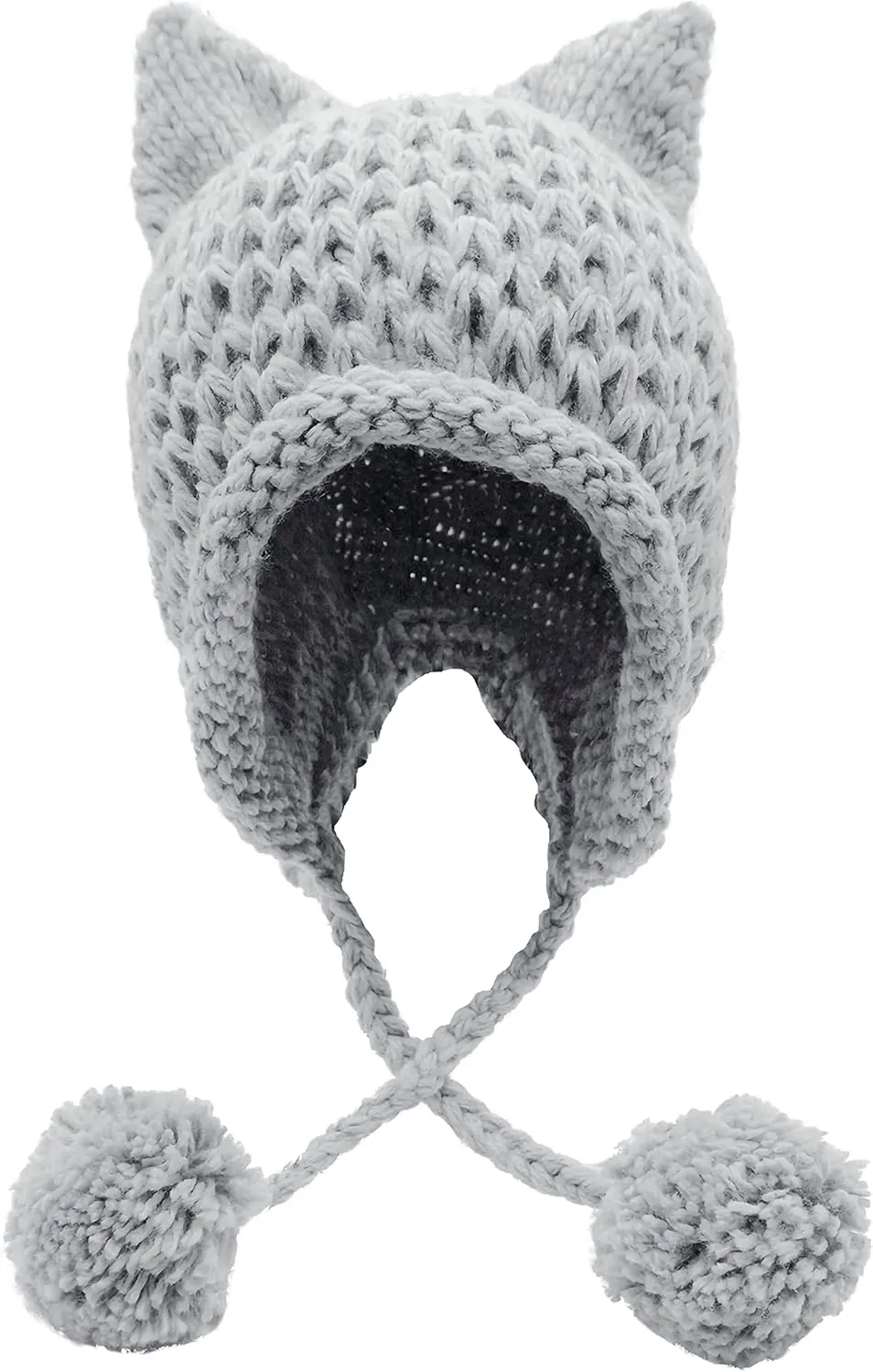 Flap Crochet Beanie Hat Bellady Winter Cute Cat Ears Knit Hat rod resonator squat prey Ear 