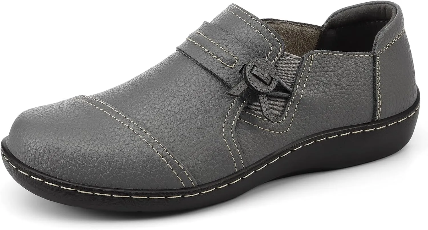Flats Everyday Work Shoes LAZYPOP Women's Classic Comfort Leather Loafers pheromone platelet Cute Slip-Ons Casual Dress Shoes Lightweight Walking 