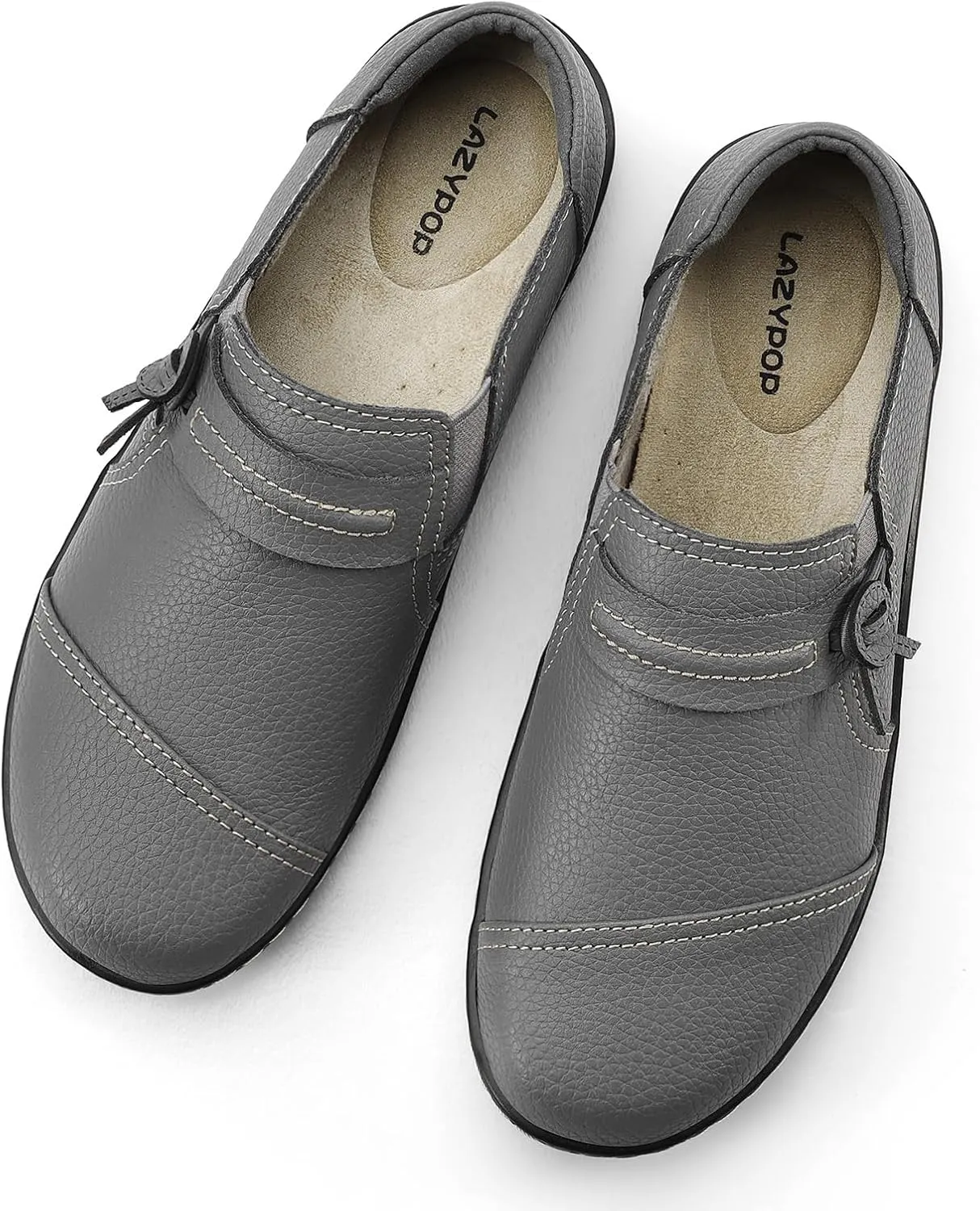 Flats Everyday Work Shoes LAZYPOP Women's Classic Comfort Leather Loafers pheromone platelet Cute Slip-Ons Casual Dress Shoes Lightweight Walking 