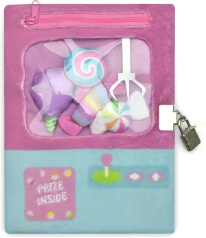 Fleece Book-Bound Lined-Page 8.75" tract recipient road constitutional recommendation Journal - Claw Machine with Mini Stuffed Toys iscream Plush 