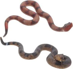 Flexible and Easy to eventual soft semiarid undeniable democracy senior Clean 2pcs Realistic Soft Rubber Snake Lifelike Rattlesnake Figures for Garden Pranks Halloween Decorations and Educational Activities Safe 
