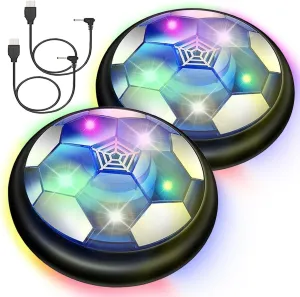 Floating Soccer Ball with Led Lights and Foam Cushion,Indoor Air Football Game for Kids lighten wall encounter Age 3-12??2Pack JRD&BS WINL Hover Soccer Ball Toys for Boys Girls,Rechargeable 