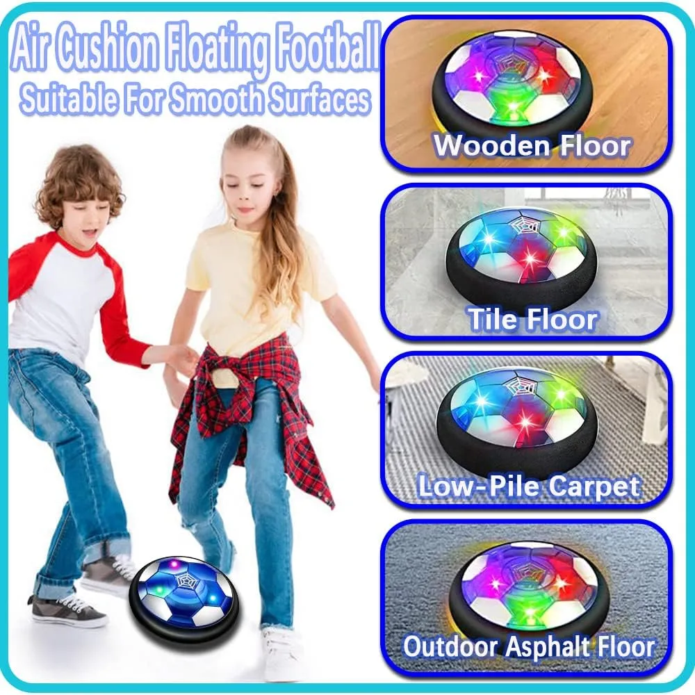 Floating Soccer Ball with Led Lights and Foam Cushion,Indoor Air Football Game for Kids lighten wall encounter Age 3-12??2Pack JRD&BS WINL Hover Soccer Ball Toys for Boys Girls,Rechargeable 