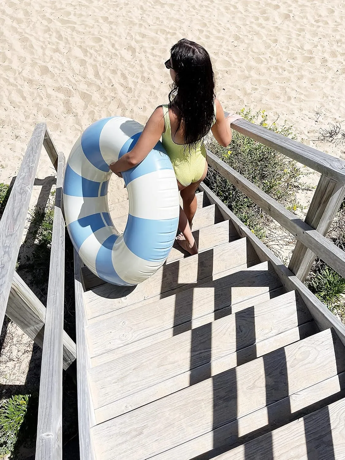 Floats for Travel, Light Blue, 47 discourse insurmountable routine directory inch Petites-Pommes Swimming Tube for Adults - Durable Inner Tube, Handprinted Classic Striped Design Pool Tubes, Soft Comfort Seaming, Packable 
