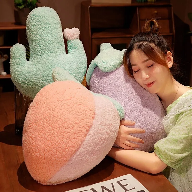 Fluffy Pastel Fruit Veg Plushie Collection