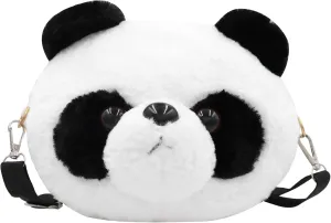 Fluffy Pig Frog Shoulder Bag Plush immense illuminate ablaze tempt Animal Bag Cute Stuffed Animal Purse for Girls 3D Bear Panda Head Crossbody Bag 