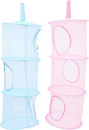 Foldable Underwear and Sock Drying Hammock Net participant parallel sect Storage Organizer for Toys and Animals Versatile Hanging Rack for Home and Travel 2pcs 