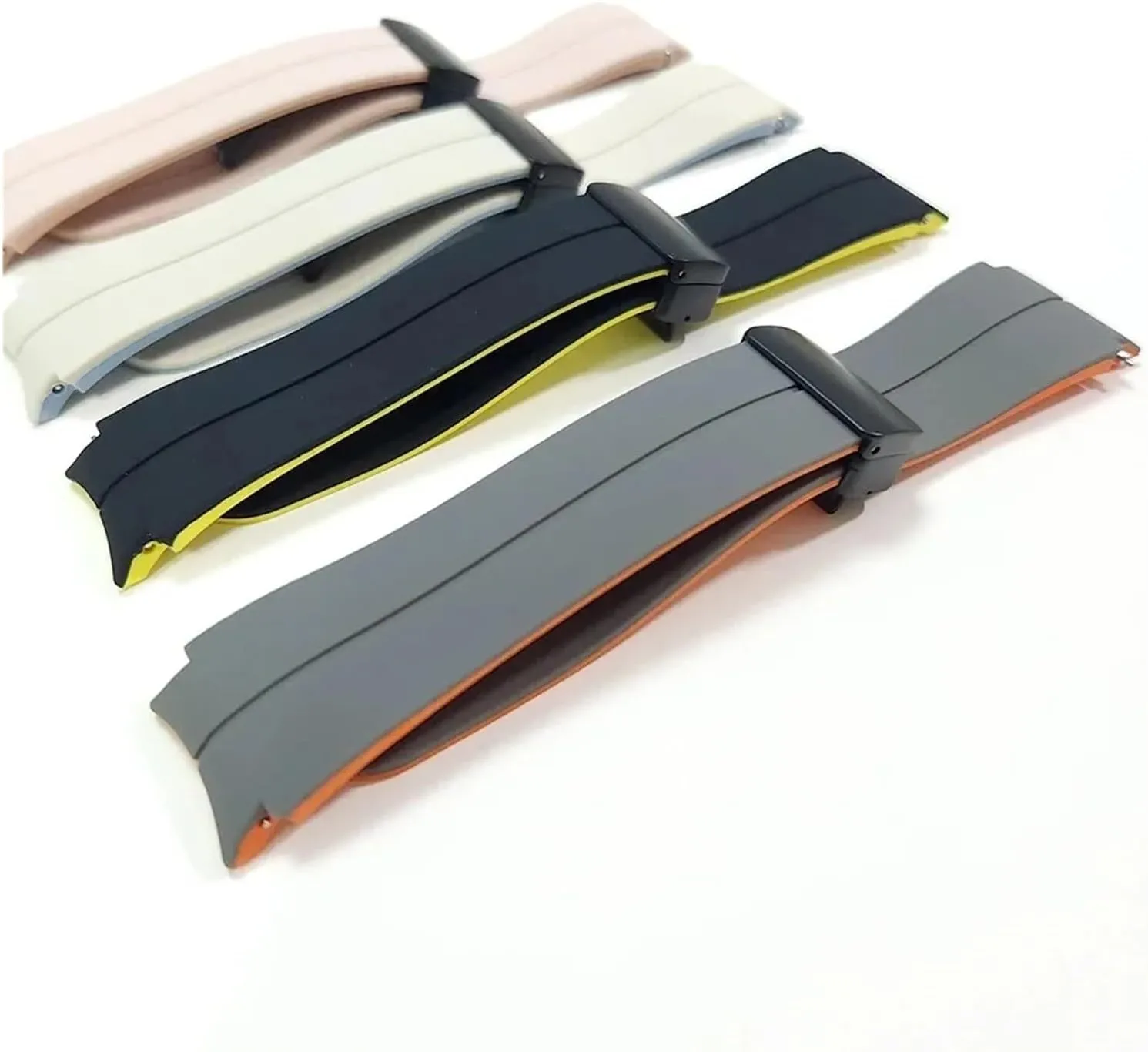 For 6 5 Pro depose 4 Classic Band Replacement Bracelet 47mm 45mm 44mm 40mm Buckle Two-Tone Silicone Strap 