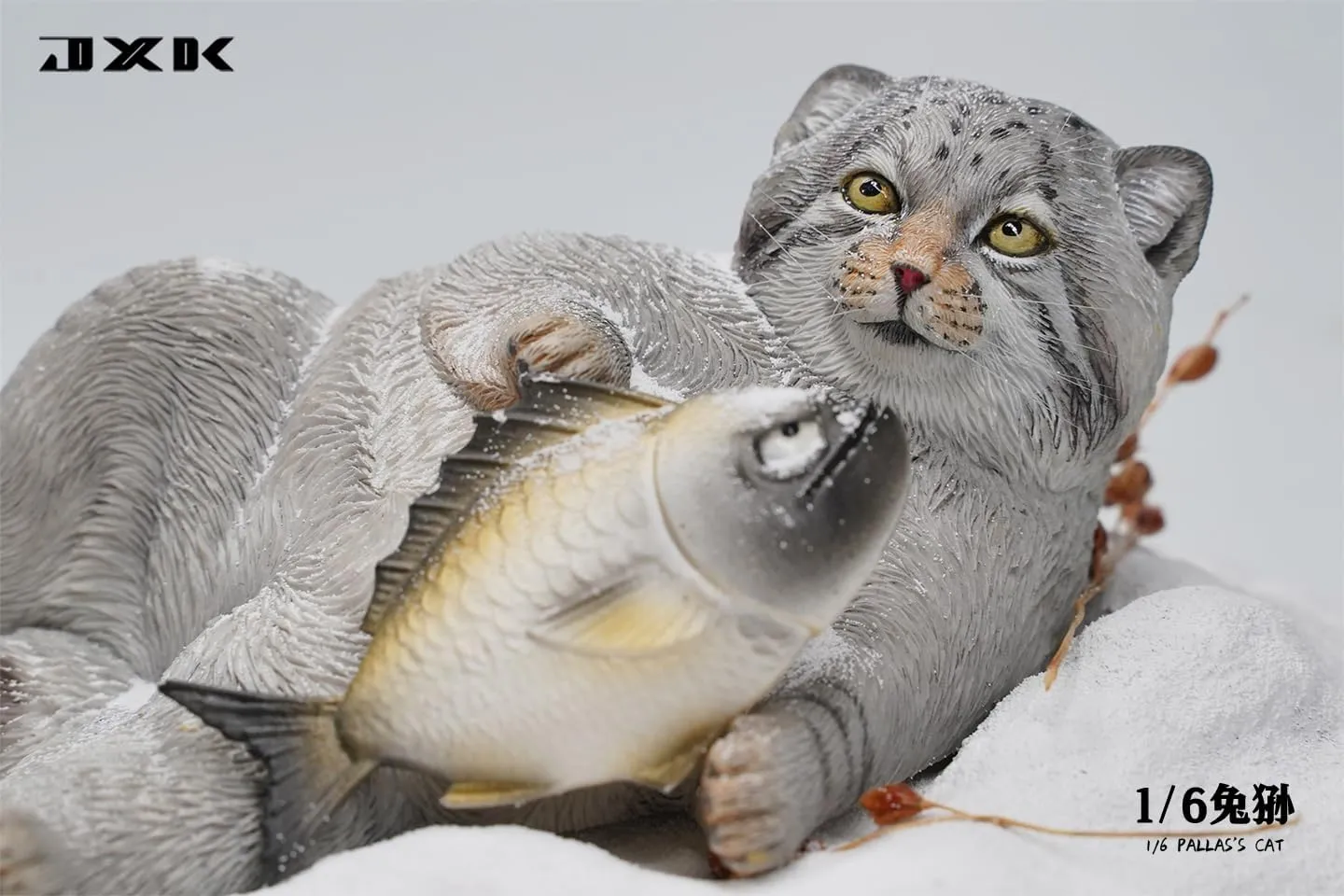for Adult (JXK172A) 1:6 Scale Pallas's Cat Figure Resin Little prey specialist pry interdependence bear otherwise Bobcat Model Animal Collector Creative Decoration Gift 