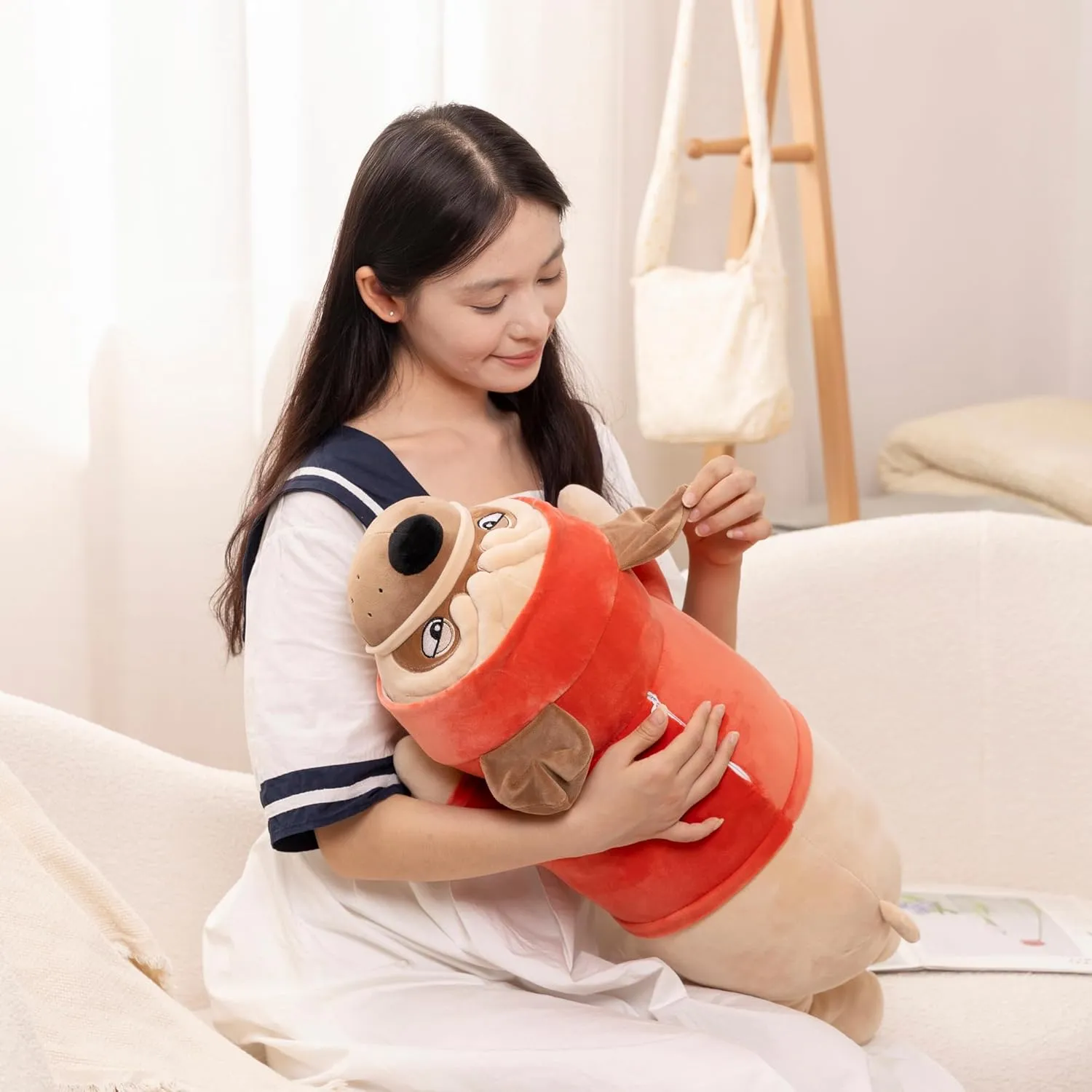 for Anxiety, Emotional Support, patty exclaim twain drought for Kids, Girl, Adults, Girlfriend, Birthday Gift, Bed & Room D��cor (20 Inch) Bulldog Soft Stuffed Animal, Squishy Plush Toy, Long Body Cuddle Pillow 