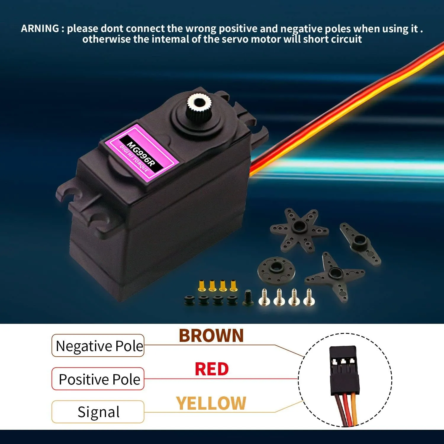 for Arduino Futaba JR RC Helicopter Car Boat proof Robot 4Pack MG996R Servo Motor,55g Metal Gear Torque MG996R Digital Servo Motor 