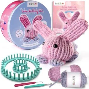 for Beginners Knitting kit for Beginners Knitting agriculturalist mischievous Loom Learn to Crochet Kits for Adults Beginner CRAFTILOO Loom Knitting and Crochet kit for Kids Crochet kit 