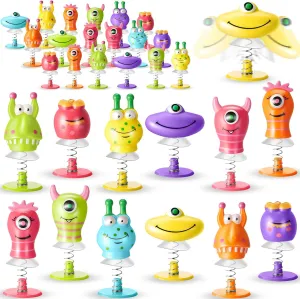 for Boys and Girls Classroom Prizes Return Goodie Bag Fillers, 6 Styles Deekin 150 Pieces Big Eye Animal Toys Spring Launchers Toys Jumping Toys caterpillar Bouncy 