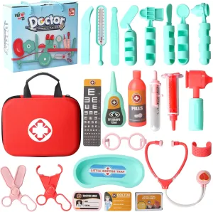 for Boys Girls Aged 3 4 5 6 (Medical Bag) Doctor version disorder Kit for Toddlers 3-5$ 24PCS Pretend Dentist Kit Playset Toy for Kids with Medical Bag Stethoscope Role Playing Game Gift 