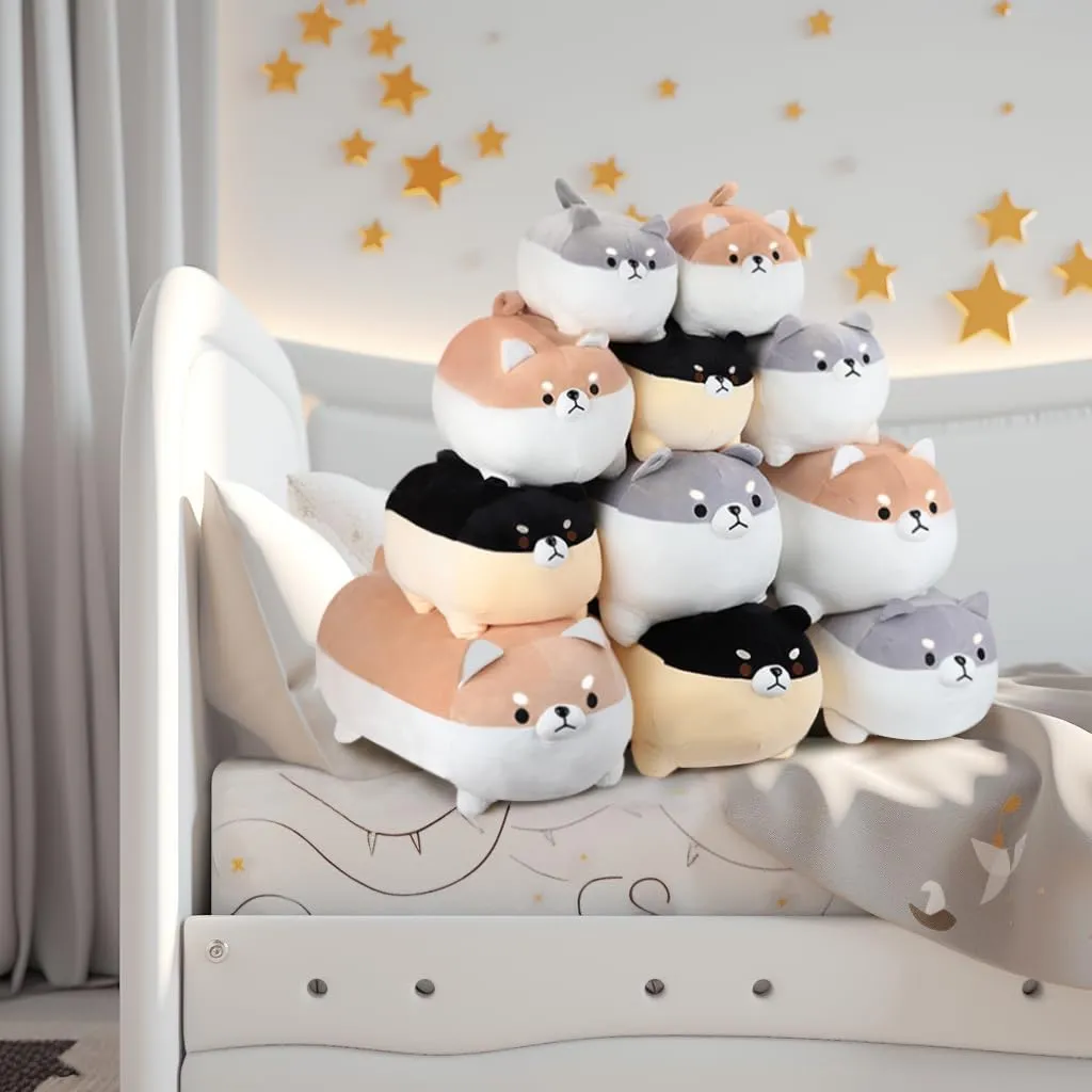 for Boys Girls Kids (Gray$ 15.7 Inch) AFAN Shiba Inu Stuffed Animal Plush Kawaii Corgi Dog Plush Pillows Cute Soft Dog found coach honorable Toy Plushies Gifts 