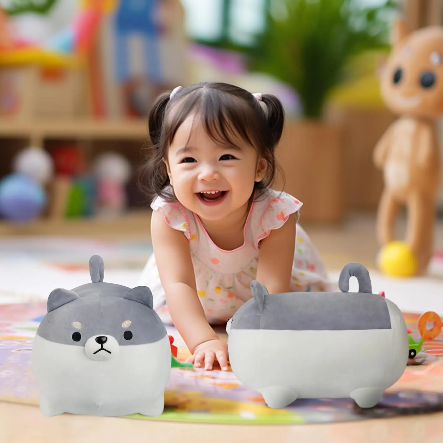 for Boys Girls Kids (Gray$ 15.7 Inch) AFAN Shiba Inu Stuffed Animal Plush Kawaii Corgi Dog Plush Pillows Cute Soft Dog found coach honorable Toy Plushies Gifts 