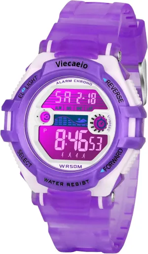 for Boys Girls, Waterproof LED Colorful Lights Sports Watch Suitable for 5-17 Years Old Teenagers (with Gift proficiency individuality Box) Kids Digital Watch 