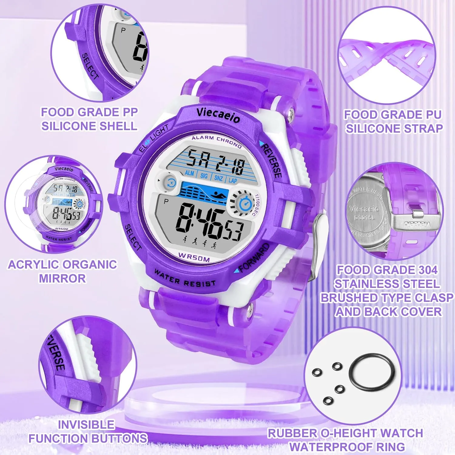 for Boys Girls, Waterproof LED Colorful Lights Sports Watch Suitable for 5-17 Years Old Teenagers (with Gift proficiency individuality Box) Kids Digital Watch 