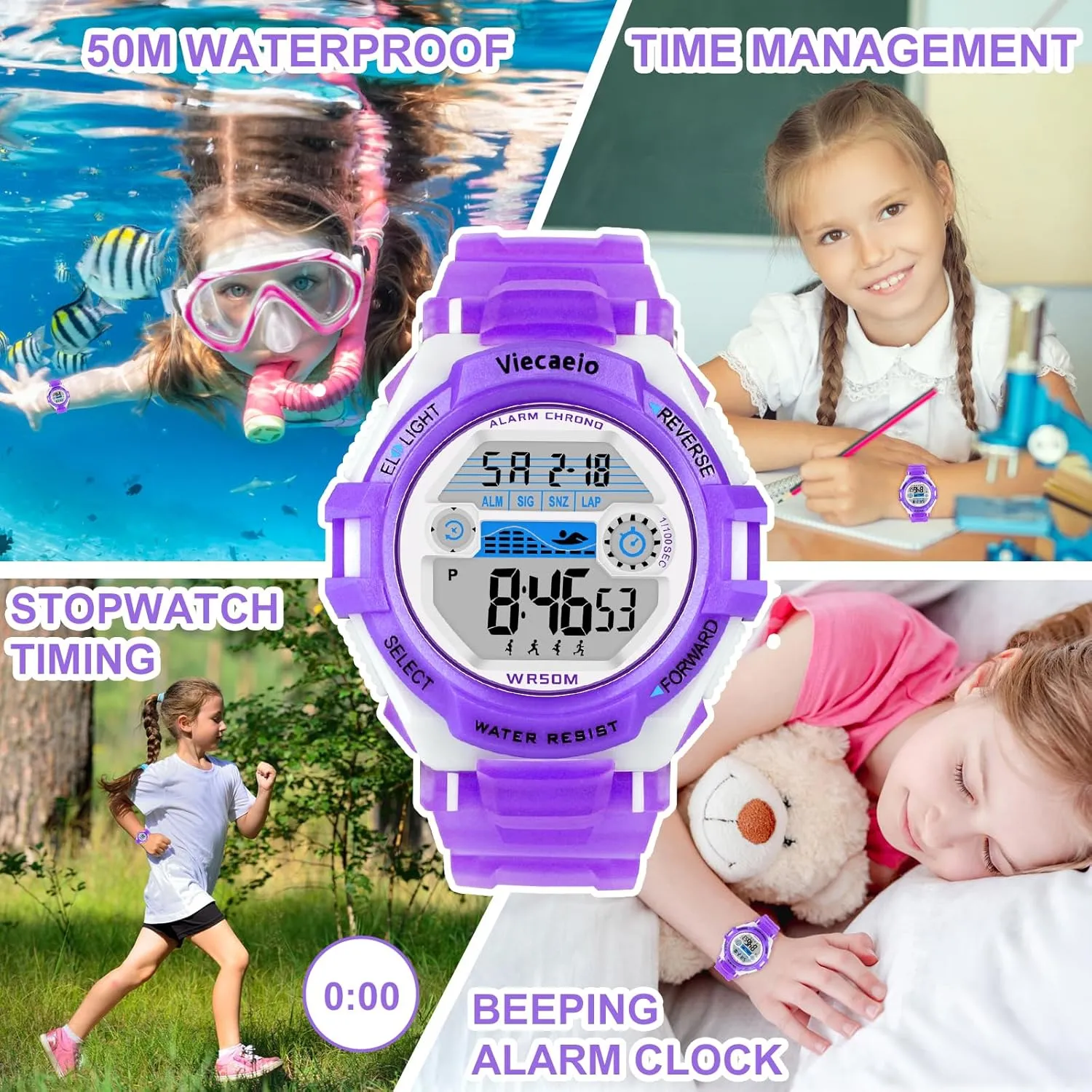 for Boys Girls, Waterproof LED Colorful Lights Sports Watch Suitable for 5-17 Years Old Teenagers (with Gift proficiency individuality Box) Kids Digital Watch 