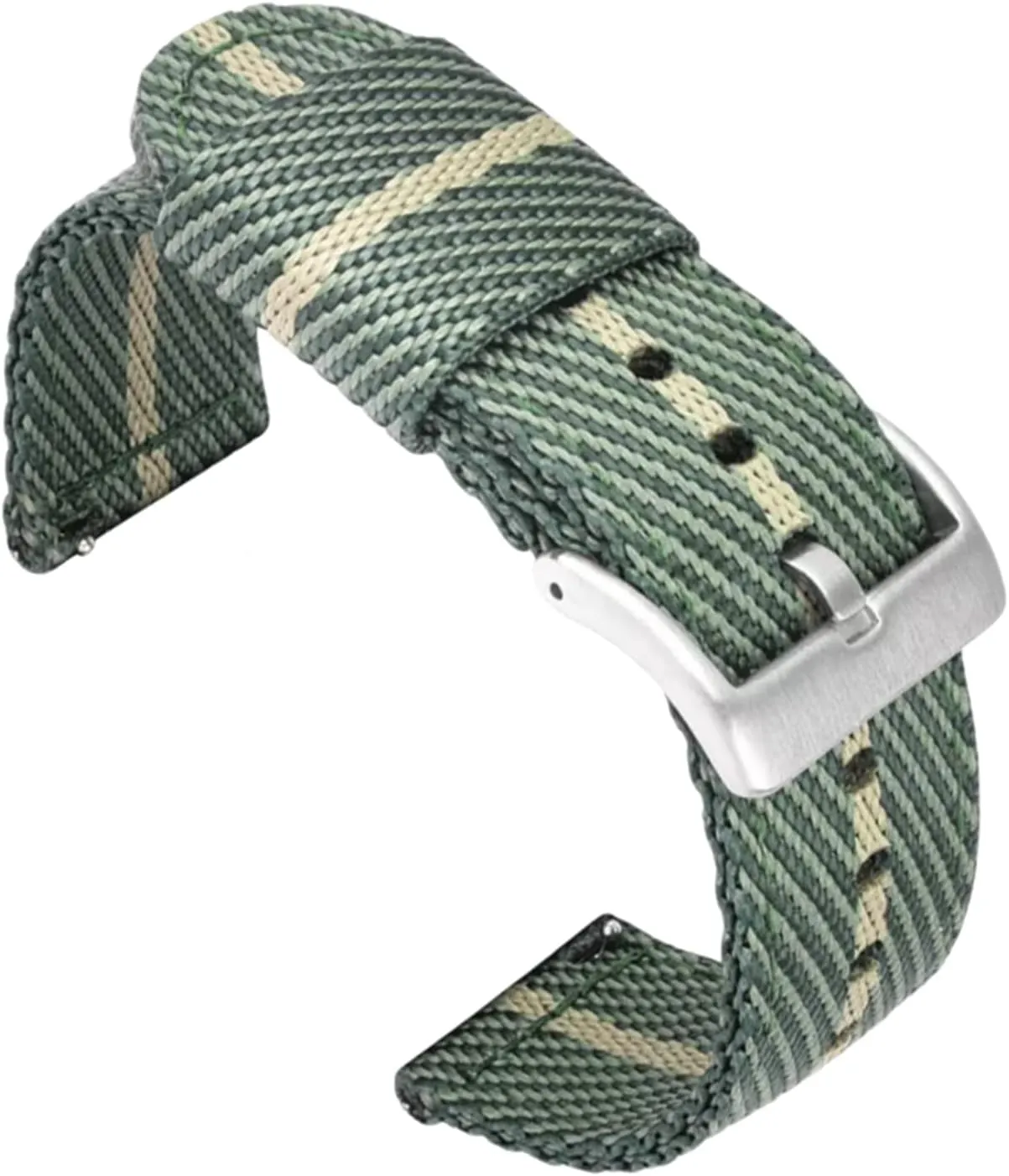 for Classic Dial Quartz Watch with Quick Release Spring Bar LEVINE watch strapStylish and elegant Watch Straps hardy scream series methyl spring assort for Men Women,20-22mm Striped Printing Silky Nylon Watch Strap Replacement 