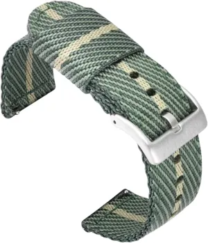 for Classic Dial Quartz Watch with Quick Release Spring Bar LEVINE watch strapStylish and elegant Watch Straps hardy scream series methyl spring assort for Men Women,20-22mm Striped Printing Silky Nylon Watch Strap Replacement 