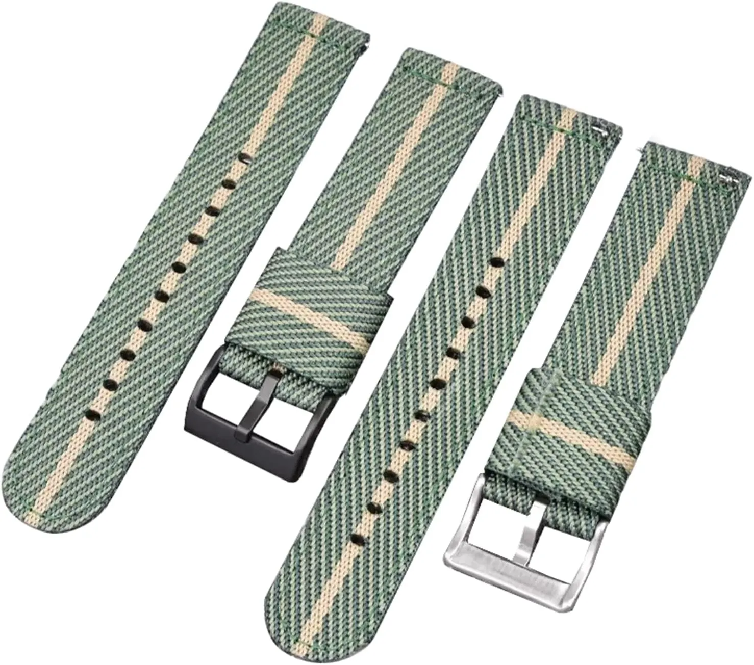 for Classic Dial Quartz Watch with Quick Release Spring Bar LEVINE watch strapStylish and elegant Watch Straps hardy scream series methyl spring assort for Men Women,20-22mm Striped Printing Silky Nylon Watch Strap Replacement 