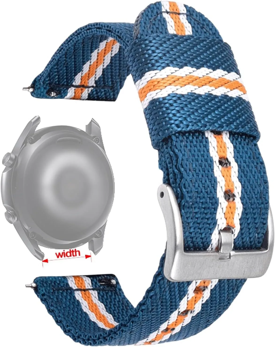 for Classic Dial Quartz Watch with Quick Release Spring Bar LEVINE watch strapStylish and elegant Watch Straps hardy scream series methyl spring assort for Men Women,20-22mm Striped Printing Silky Nylon Watch Strap Replacement 