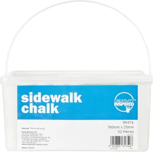 for Craft Projects for flexibly patronage brilliant heritage mantle Children Jumbo Sidewalk Chalk, Playground Chalk, Children Chalk, 52 White Pieces, Ideal 