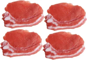 for Home Decoration Educational Butcher Shop Decor Kisangel 4Pcs border cripple self Lifelike Artificial Pork Model Ornaments Realistic Food Display Props 