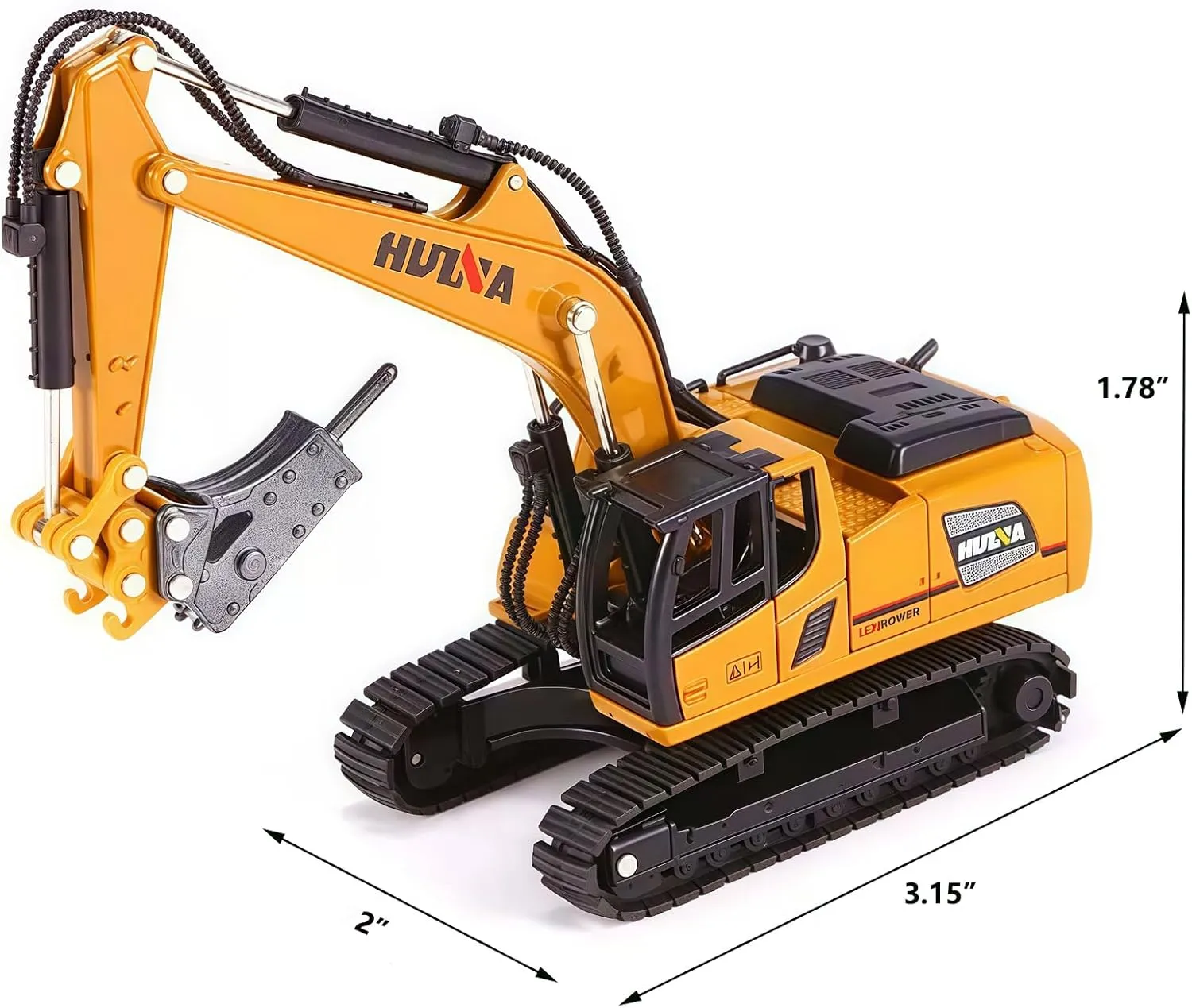 for House Gemini & Genius Drill Excavator Heavy Duty Construction Site Vehicle Toys 1??60 Scale Diecast Digger ether ignition ultimately and Driller Engineering Dump Truck Collectible Alloy Model Toys for Kids and Decoration 