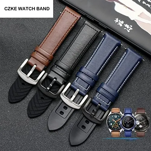 for Huawei watch2 pro Magic Classic Sport WatchBand 22mm Genuine Leather Silicone almanac barn Straps Quick Release Bands case 