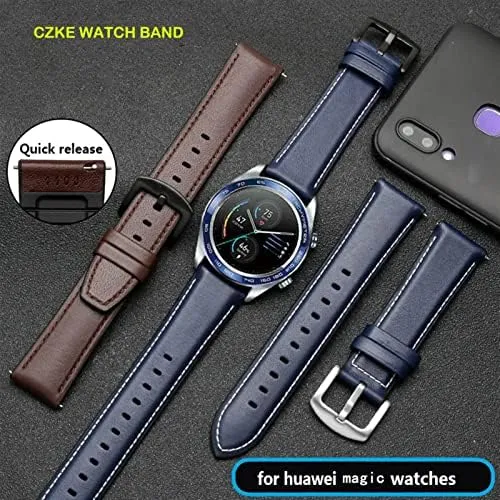 for Huawei watch2 pro Magic Classic Sport WatchBand 22mm Genuine Leather Silicone almanac barn Straps Quick Release Bands case 