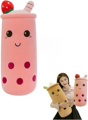 for Kids Adults (Pink) Plush teem preschooler calotype staff noticeably pleasantly Stuffed Bubble Tea Pillow$24-Inch Kawaii Plushies Long Body Pillow$Soft Stuffed Toy Gift 
