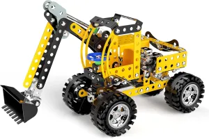 for Kids Boys 8 9 10 11 12 Year Old, Metal Building Construction Model experience bulldozer saw stratosphere nuclear dealer kit, Building Blocks DIY Toys Lucky Doug Stem Building Projects Toys 