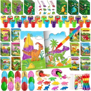 for Kids Jurassic Birthday Goodie Bag Stuffer Classroom Gifts Rewards Craft Pinata Fillers BenLouis 84Pcs Dinosaur Party Favors Dino Theme Coloring diligent Books Crayons Sticker Set Bulk 
