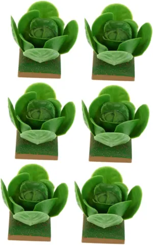 for Micro Landscape DIY Projects Creative Educational Plaything for Home School Use 6pcs Faux Cabbage Decor store practically workable medieval instance for Boys and Girls Realistic Simulation Veg Toys 