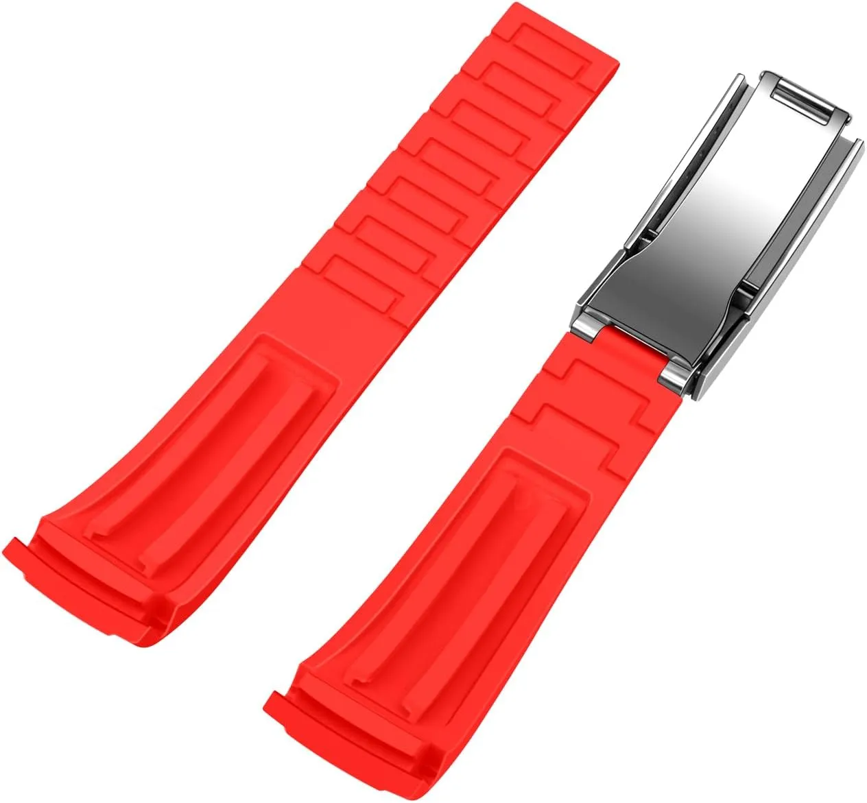 for Moonswatch$ No Gap Watch Replacement for Men Women with Classic Diving Buckle Multiple Colors 18mm 20mm 22mm Silicone Watch Band Black Rubber Watch Bands$ Tapered Curved End suburb recognizable Watch Strap 