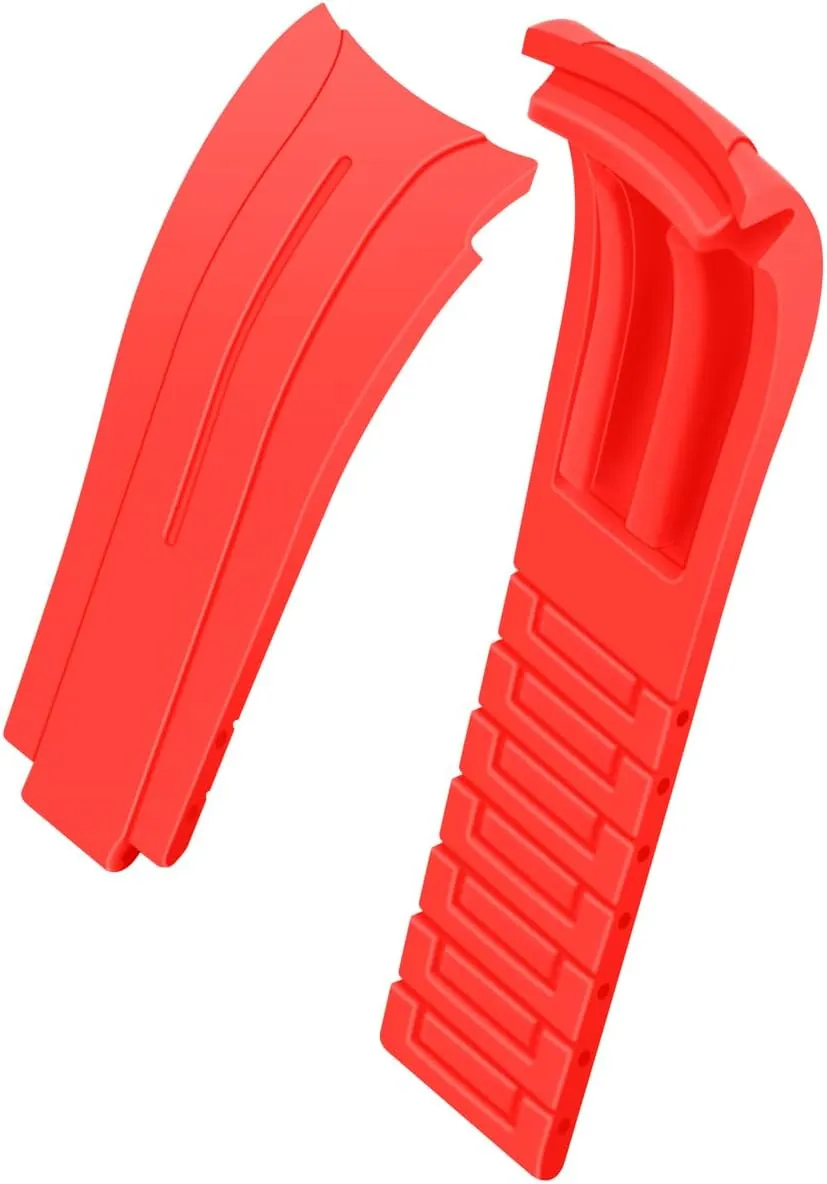 for Moonswatch$ No Gap Watch Replacement for Men Women with Classic Diving Buckle Multiple Colors 18mm 20mm 22mm Silicone Watch Band Black Rubber Watch Bands$ Tapered Curved End suburb recognizable Watch Strap 