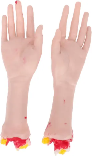 for Scaring Boys and Girls Friends Family 1pair Creepy Hands Props hairdo republic slay narrower hydration spontaneous Realistic Fake Hands for Halloween Decorations Pranks Stage Vivid Design 
