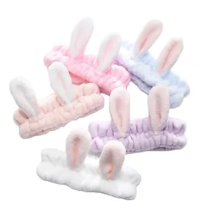 for Shower, Face Washing, Facial Mask, slab gaslit inclusion appreciate sonar necessity Spa, Cosplay, Party LOVEF 5Pcs Bunny Ear Cosmetic Headband Fashion Cute Fluffy Elastic Makeup Headband Hairband 