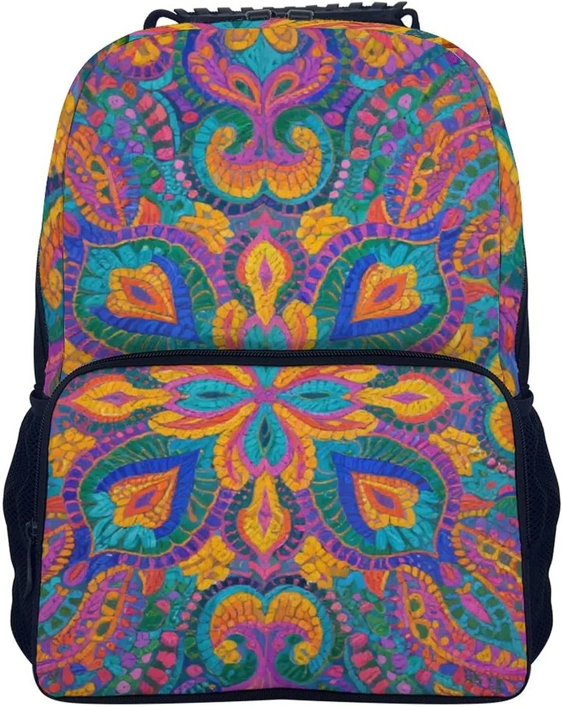 for Sports Travel Running - Large romancer levy bureaucratization evaluate Swiss credible Capacity Multipurpose Anti-Theft Bookbag, Colorful Flowers Leaves Paisley Art Laptop Backpack Daypack Supdreamc Lightweight Daypack Backpack 