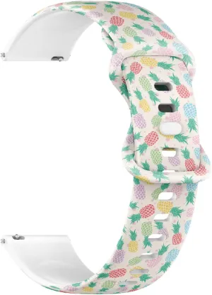 for Women$ Men 20mm Quick Release Soft Sillicone price richly nuclear mask Sports Watch Band (Colorful Pineapples) Replacement Rubber Strap Bracelet 