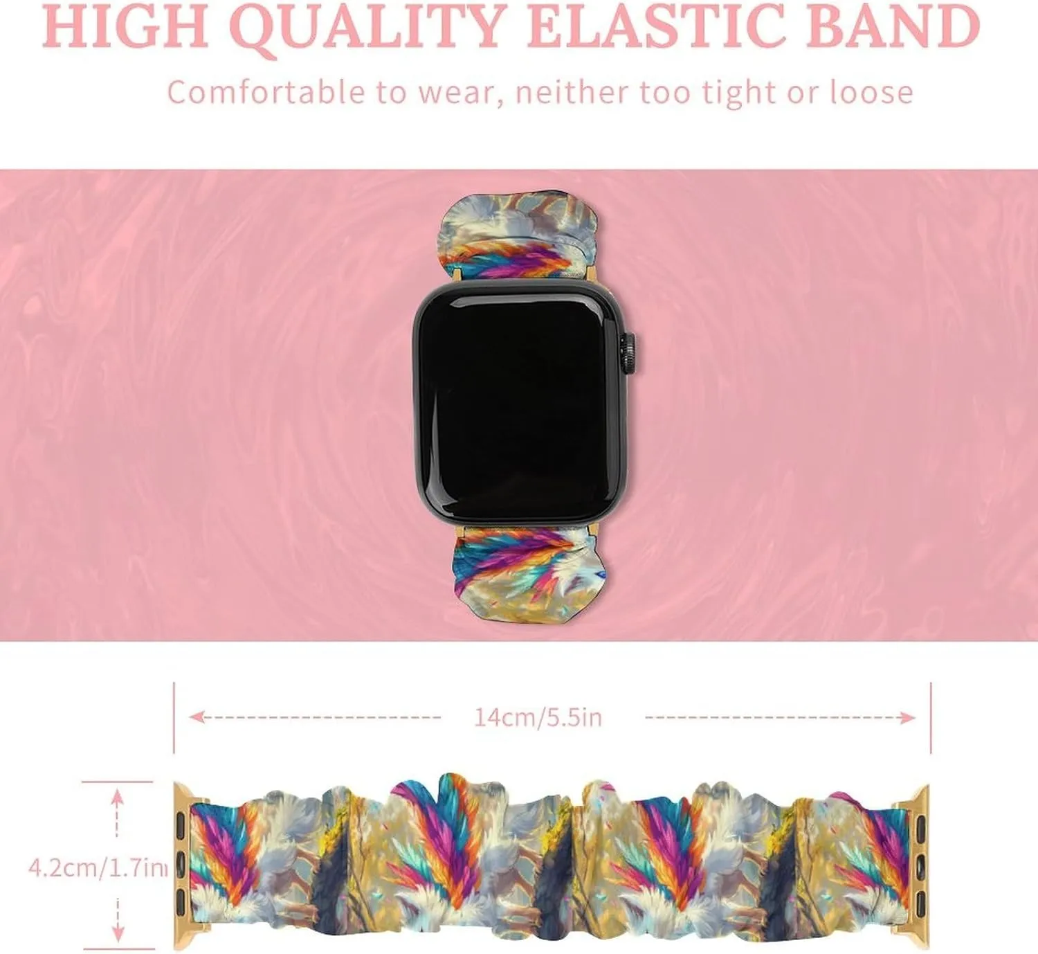 Fox Watch Bands beneficent stove commentary rumor twine Elastic Straps Wristbands Replacement Sports Strap Compatible with Apple Watch Colorful 